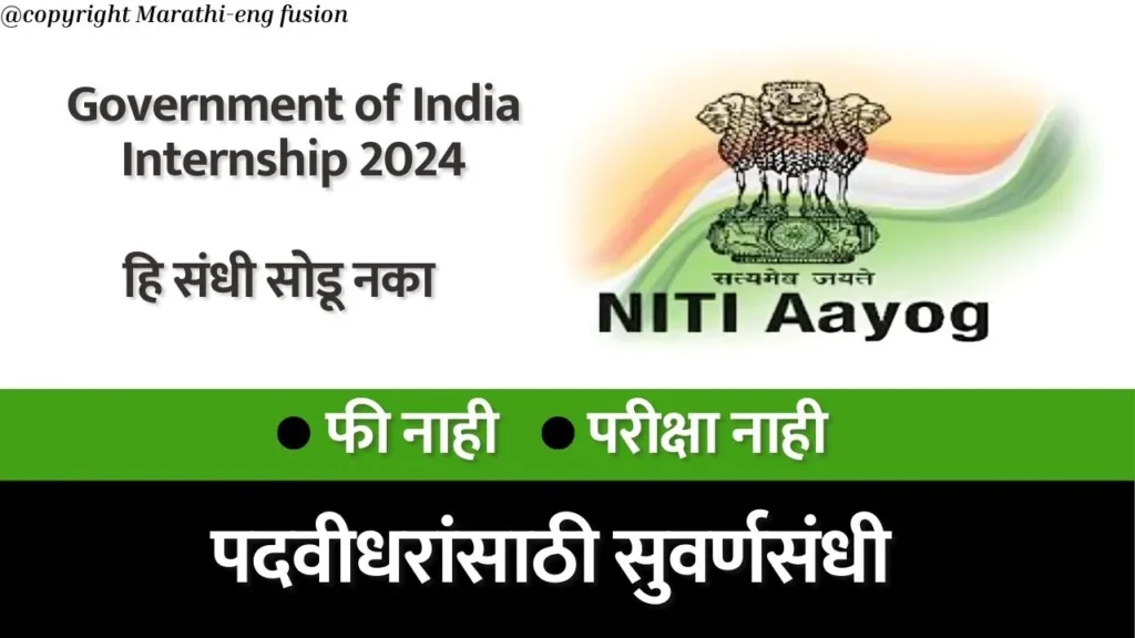 Niti Aayog Internship 2024
